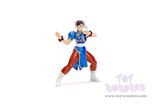 Jada Toys - Hollywood Rides | Mazda RX-7 with Chun-Li Diecast Figure "Street Fighter" (1993, 1/24, diecast model car, Blue) 30838