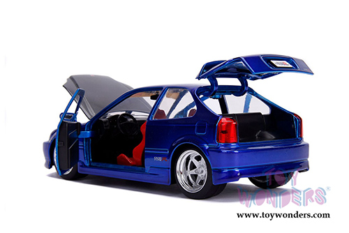 Jada Toys - Metals Die Cast | JDM Tuners&trade; Honda Civic Type R (1997, 1/24, diecast model car, Candy Blue) 30929