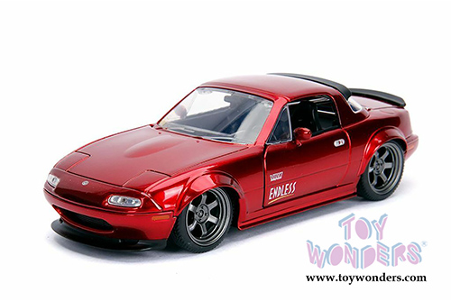 Jada Toys - Metals Die Cast | JDM Tuners&trade; Mazda Miata Hardtop (1990, 1/24, diecast model car, Candy Red) 30938