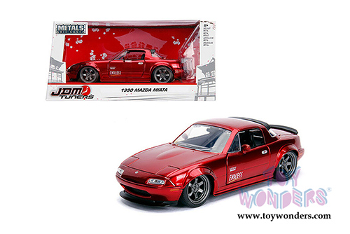 Jada Toys - Metals Die Cast | JDM Tuners&trade; Mazda Miata Hardtop (1990, 1/24, diecast model car, Candy Red) 30938