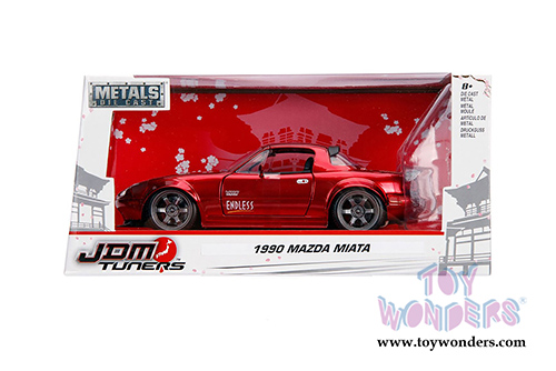Jada Toys - Metals Die Cast | JDM Tuners&trade; Mazda Miata Hardtop (1990, 1/24, diecast model car, Candy Red) 30938