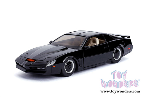 Jada Toys - Metals Die Cast - Hollywood Rides | Knight Rider K.I.T.T.&trade; Pontiac&reg; Firebird&reg; Trans Am with lights (1982, 1/24, diecast model car, Black) 30939