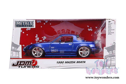 Jada Toys - Metals Die Cast | JDM Tuners&trade; Mazda Miata Hardtop (1990, 1/24, diecast model car, Candy Blue) 30942