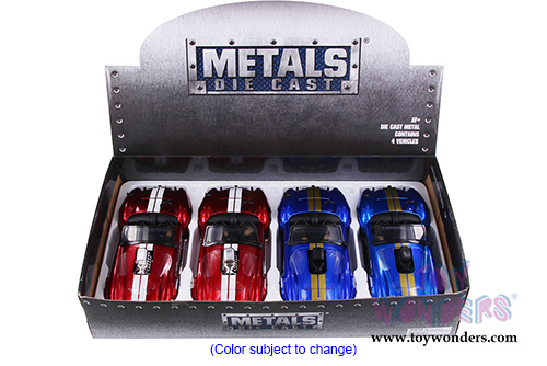 Jada Toys - Metals Die Cast | Big Time Muscle Shelby Cobra 427 S/C&reg; Convertible "Snake Bite" with engine Blower (1965, 1/24 scale diecast model car, Asstd.) 30978DP1