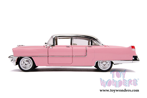 Jada Toys - Hollywood Rides | Cadillac&reg; Fleetwood Series 60 with Elvis Presley figure (1955, 1/24, diecast model car, Pink) 31007