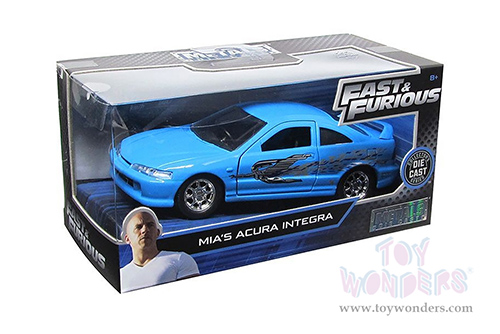 Jada Toys Fast & Furious - Mia's Acura Integra RHD Hardtop (1/32 scale diecast model car, light Blue) 31029