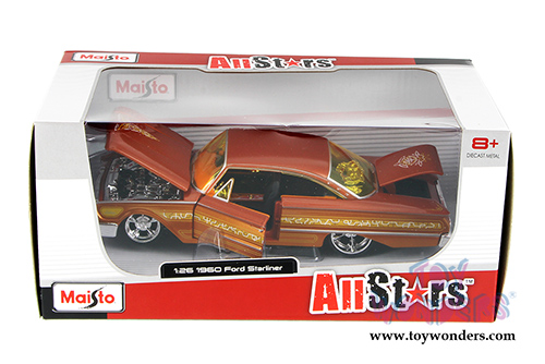 Maisto All Stars - Ford Starliner Hardtop (1960, 1/24 scale diecast model car, Orange) 31038OR