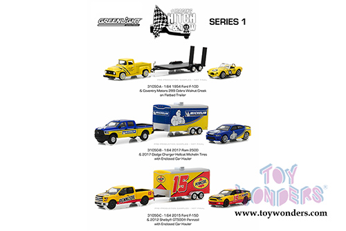 Greenlight - Racing Hitch & Tow Series 1 (1/64 scale diecast model car, Asstd.) 31050/24