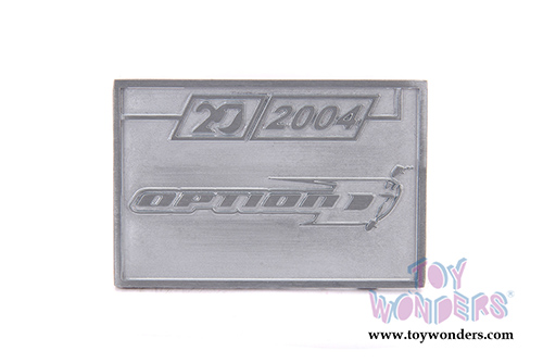 Jada Toys - 20th Anniversary | Option D Nissan 350Z Hardtop (2003, 1/24, diecast model car, Raw Metal/Orange) 31071