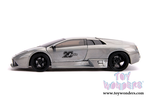 Jada Toys - 20th Anniversary | Hyper-Spec Lamborghini Murcielago Hardtop (1/24, diecast model car, Raw Metal) 31084