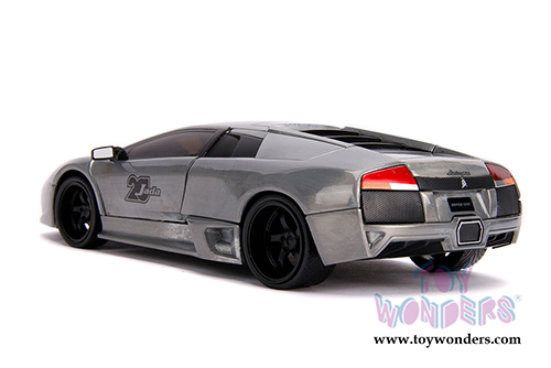 Jada Toys - 20th Anniversary | Hyper-Spec Lamborghini Murcielago Hardtop (1/24, diecast model car, Raw Metal) 31084
