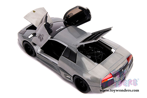Jada Toys - 20th Anniversary | Hyper-Spec Lamborghini Murcielago Hardtop (1/24, diecast model car, Raw Metal) 31084
