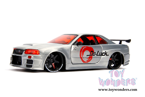Jada Toys - 20th Anniversary | JDM Tuners Nissan Skyline GT-R Hardtop (2002, 1/24, diecast model car, Raw Metal) 31085