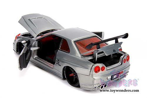 Jada Toys - 20th Anniversary | JDM Tuners Nissan Skyline GT-R Hardtop (2002, 1/24, diecast model car, Raw Metal) 31085