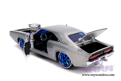 Jada Toys - 20th Anniversary | Fast & Furious Dodge Charger R/T Hardtop (1970, 1/24, diecast model car, Raw Metal) 31092
