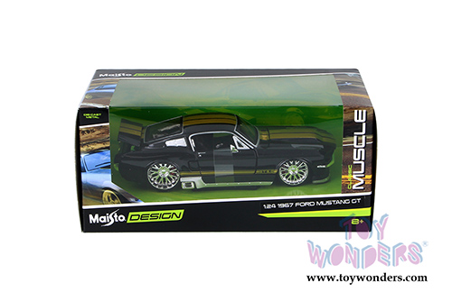 Maisto Design - Classic Muscle | Ford Mustang GT Hard Top (1967, 1/24 scale diecast model car, Black) 31094BK