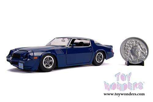 Jada Toys - Metals Die Cast - Hollywood Rides | Stranger Things Billy's Chevy® Camaro® Z28 with Collectible Coin (1/24, diecast model car, Dark Blue) 31110