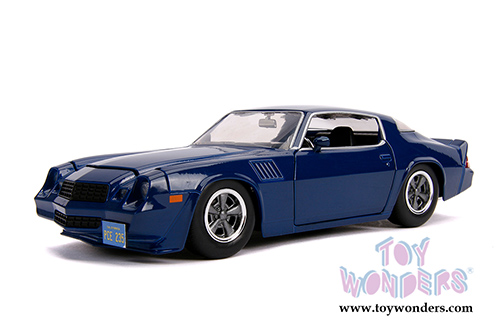 Jada Toys - Metals Die Cast - Hollywood Rides | Stranger Things Billy's Chevy® Camaro® Z28 with Collectible Coin (1/24, diecast model car, Dark Blue) 31110