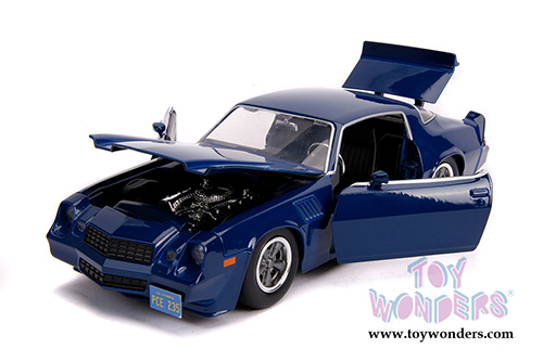 Jada Toys - Metals Die Cast - Hollywood Rides | Stranger Things Billy's Chevy® Camaro® Z28 with Collectible Coin (1/24, diecast model car, Dark Blue) 31110