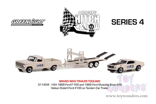 Greenlight - Racing Hitch & Tow Series 4 (1/64 scale diecast model car, Asstd.) 31140/24