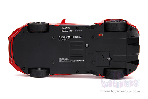 Jada Toys Fast & Furious - Dom's Lykan Hypersport with Lights and Dom Figure (1/18 scale diecast model car, Red) 31140