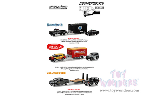 Greenlight - Hollywood Hitch & Tow Series 11 (1/64 scale diecast model car, Asstd.) 31150/24