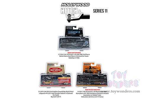 Greenlight - Hollywood Hitch & Tow Series 11 (1/64 scale diecast model car, Asstd.) 31150/24