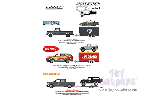 Greenlight - Hollywood Hitch & Tow Series 11 (1/64 scale diecast model car, Asstd.) 31150/24