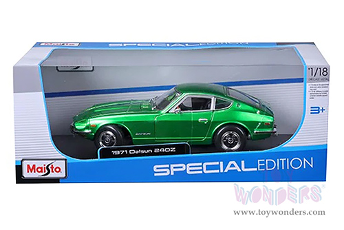 Maisto Special Edition - Datsun 240Z Hardtop (1971, 1/18 scale diecast model car, Green) 31170GN