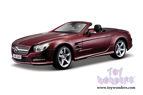 Maisto - Mercedes-Benz SL 500 Convertible (2012, 1/18 scale diecast model car, Burgundy) 31196R