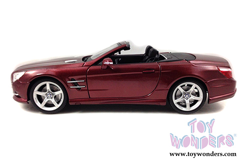 Maisto - Mercedes-Benz SL 500 Convertible (2012, 1/18 scale diecast model car, Burgundy) 31196R