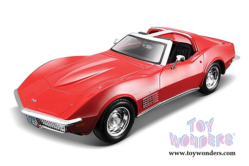 Maisto - Chevrolet Corvette T-Top (1970, 1/24 scale diecast model car, Red) 31202R