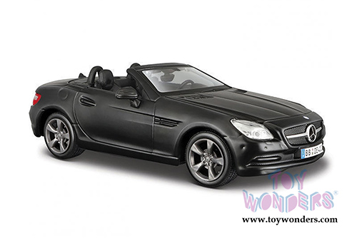 Maisto - Mercedes-Benz SLK Convertible (2011, 1/24 scale diecast model car, Matte Black) 31206MK