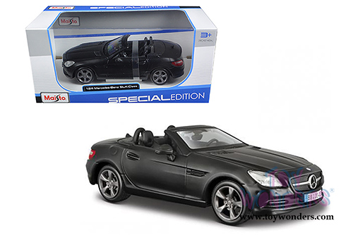 Maisto - Mercedes-Benz SLK Convertible (2011, 1/24 scale diecast model car, Matte Black) 31206MK
