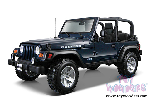Maisto - Jeep Wrangler Rubicon Convertible (1/27 scale diecast model car, Blue) 31245BU