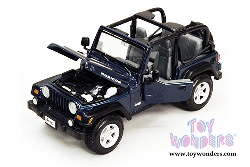 Maisto - Jeep Wrangler Rubicon Convertible (1/27 scale diecast model car, Blue) 31245BU