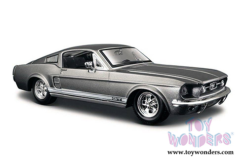 Maisto - Ford Mustang GT-500 Hardtop (1967, 1/24 scale diecast model car, Gray) 31260GY