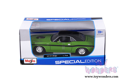 Maisto Special Edition - Dodge Challenger R/T Coupe Hardtop (1970, 1/24 scale diecast model car, Green) 31263GN