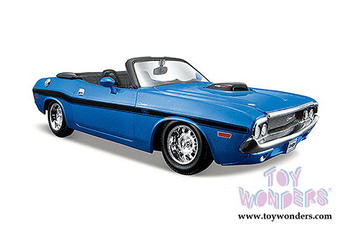 Maisto - Dodge Challenger R/T Convertible (1970, 1/24 scale diecast model car, Blue) 31264BU