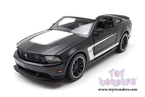 Maisto - Special Edition | Ford Mustang Boss 302 Hardtop (1/24 scale diecast model car, Matte Black/White) 31269BK