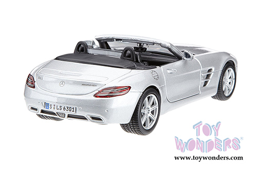 Maisto - Special Edition | Mercedes-Benz SLS AMG Roadster Convertible (1/24 scale diecast model car, White) 31272W