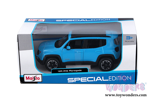 Maisto - Special Edition | Jeep&reg; Renegade SUV (2017, 1/24 scale diecast model car, Blue) 31282BU