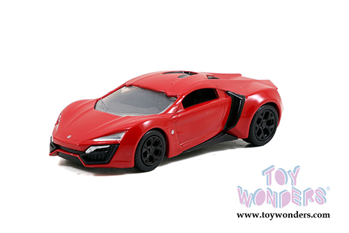 Jada Toys - Build N' Collect Model Kit | Fast & Furious Lykan Hypersport (1/55, diecast model car, Red) 31289