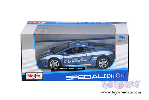 Maisto Special Edition - Lamborghini Gallardo LP 560-4 Polizia Hardtop (1/24 scale diecast model car, Blue/White) 31299