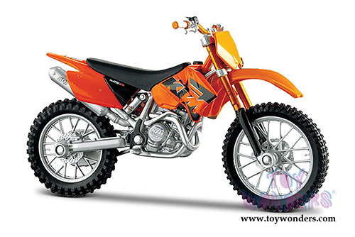 Maisto Fresh Metal -  2 Wheelers | KTM 525SX Motorcycle (1/18 scale diecast model car, Orange) 31300/525