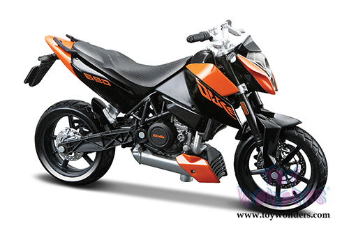 Maisto Fresh Metal -  2 Wheelers | KTM 690 Duke Motorcycle (1/18 scale diecast model car, Black/Orange) 31300/690