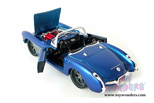Maisto All Stars - Chevrolet Corvette Convertible (1957, 1/24 scale diecast model car, Blue) 31323BU