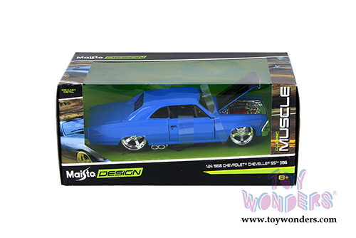 Maisto Design - Classic Muscle | Chevrolet&reg; Chevelle&reg; SS&trade; 396 Hardtop (1966, 1/24 scale diecast model car, Blue) 38333BU