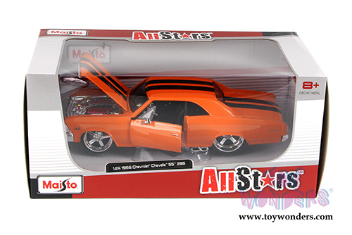 Maisto All Stars - Chevrolet Chevelle SS 396 Hard Top (1966, 1/24 scale diecast model car, Orange) 31333OR
