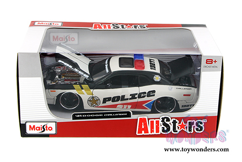 Maisto All Stars - Dodge Challenger Police (1/24 scale diecast model car, White/Black) 31342WB